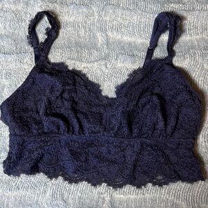 Aerie elegant Lace Bralette in Navy Blue